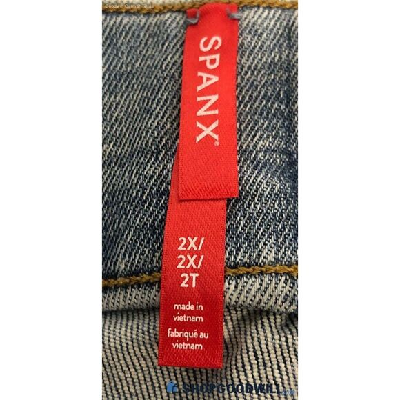 SPANX Flare in Retro Light Blue Denim Pull-on Stretch Jeans - Size XXL - Picture 3 of 3
